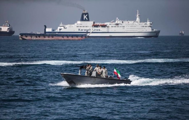 A oil tanker in the Hormuz Strait area before the conflict occurred. Photo: Xinhua