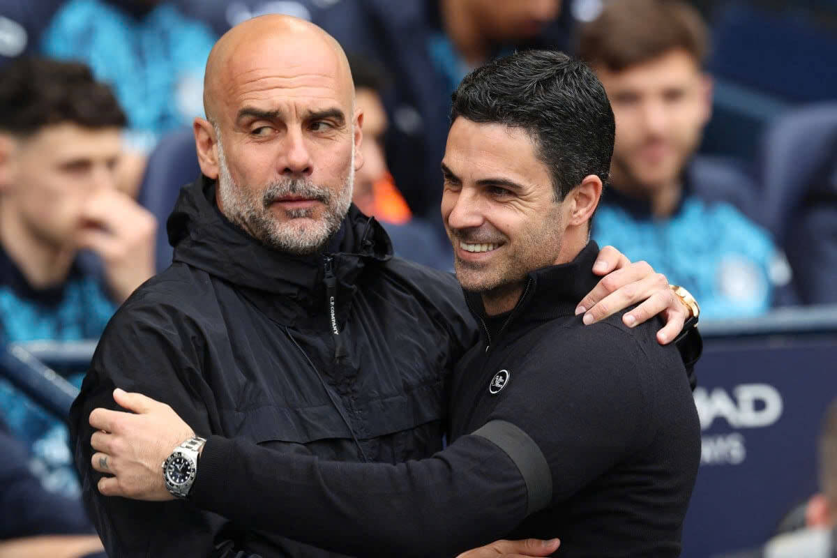 Mikel Arteta không còn gặp vật cản Pep Guardiola nữa. Ảnh: AFP