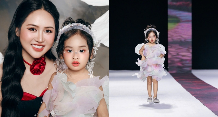 Runner-up Truc Ny and her daughter. Photo: Runner-up Truc Ny.