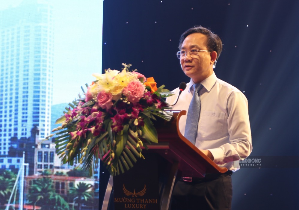 Ông Hoàng Xuân Tân - Phó Chủ tịch UBND tỉnh Quảng Trị phát biểu tại hội nghị. Ảnh: Nguyễn Luân