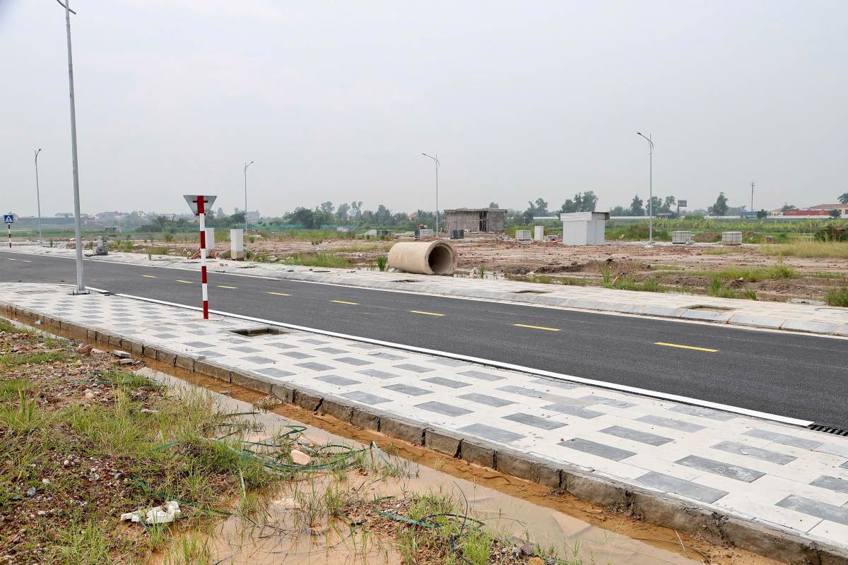 Land area that has been recovered for project implementation, section passing through An Khanh commune. Photo: Hai Phong e-Portal