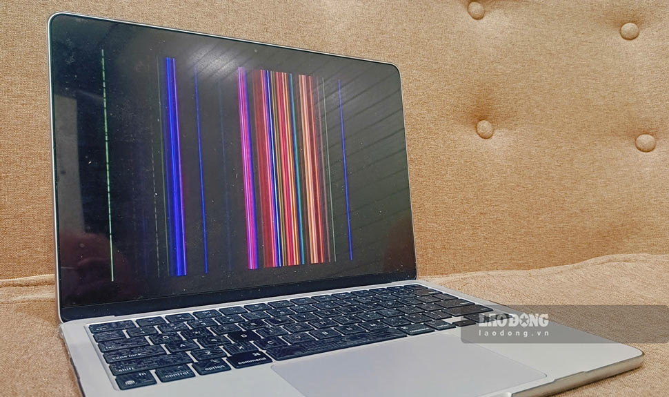 Computer screens appear with horizontal or vertical stripes, possibly due to screen cables, graphics drivers, and monitor cards. Photo: Hao Thien