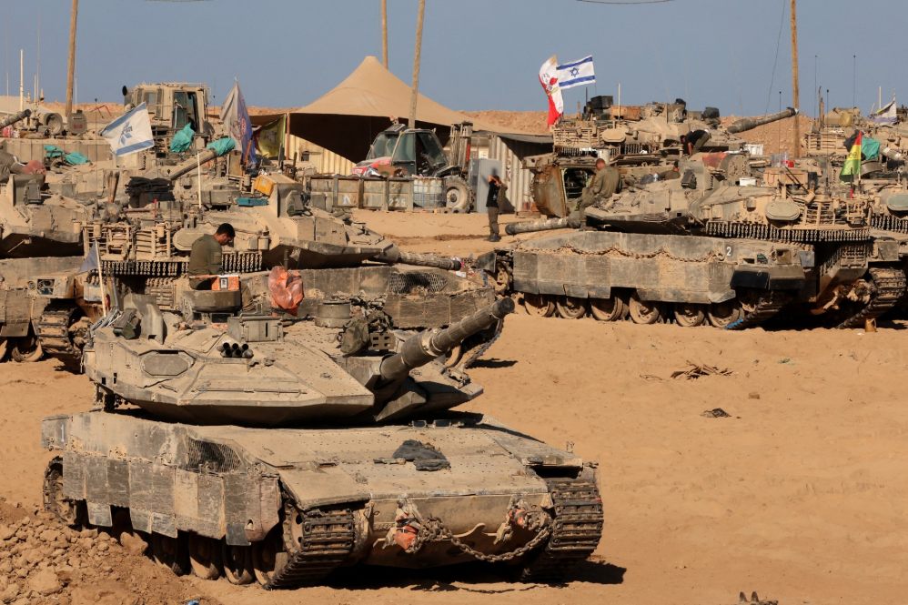 Israeli tanks in the Gaza Strip. Photo: AFP