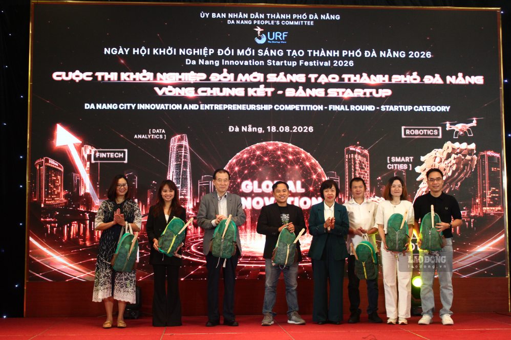 Vòng chung kết Bảng Doanh nghiệp thuộc Cuộc thi Khởi nghiệp đổi mới sáng tạo TP Đà Nẵng. Ảnh: Thanh Huyền