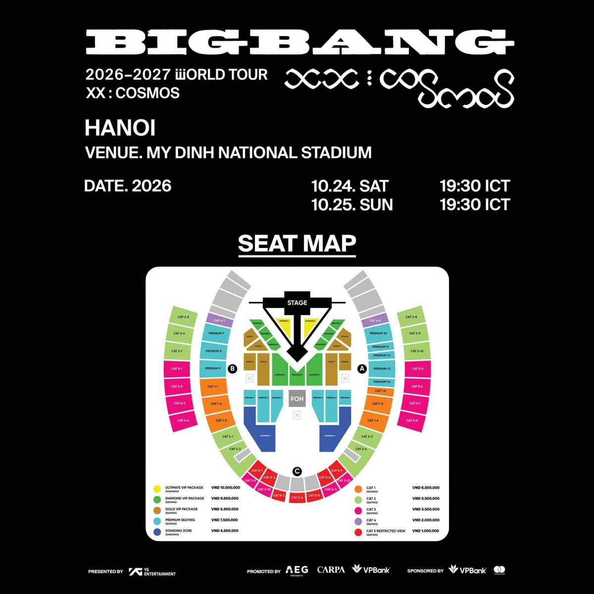 Concert BIGBANG "cháy vé" toàn bộ sau 3 ngày mở bán. Ảnh: VPBank