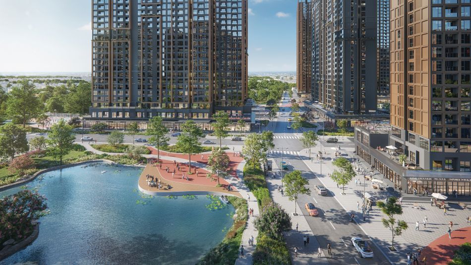 The Parkland giữ lợi thế vị trí bằng một không gian sống nằm tại khu vực kết nối năng động của Ocean City. Ảnh: MIK Group