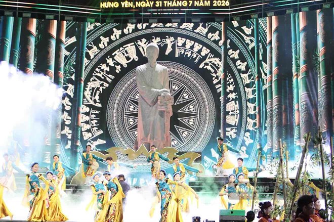 Special art program "Radiant Vietnamese Civilization" recreates the life and career of Cultural Figure Le Quy Don. Photo: Mai Huong