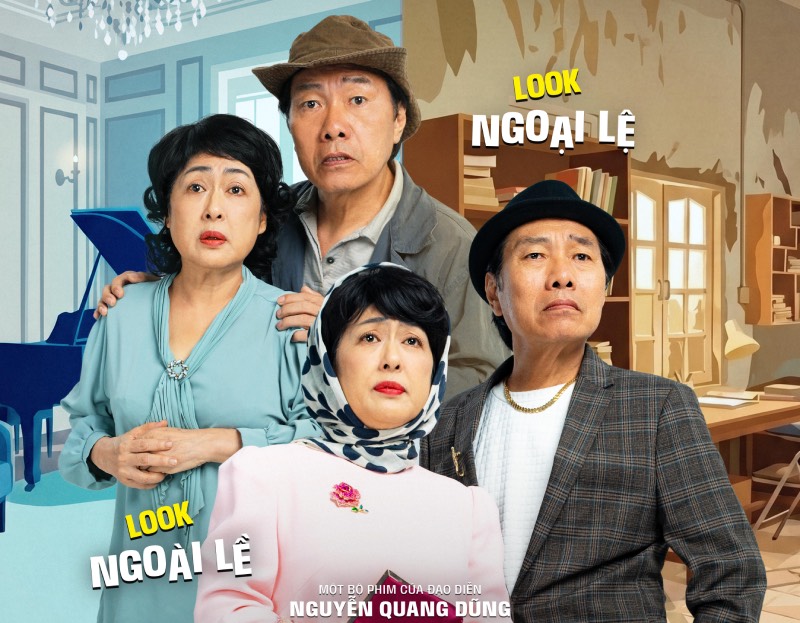 Cặp “ông bà ngoại” do nghệ sĩ Kiến An và Thanh Thủy đảm nhận. Ảnh: Đoàn phim cung cấp.