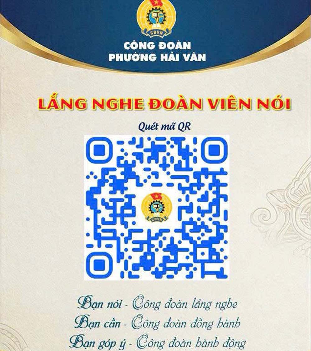 Hai Van Ward Trade Union, Da Nang is ready to receive information from union members and workers through the model "Listening to union members and workers speak" on a digital platform. Photo: Hai Van Trade Union