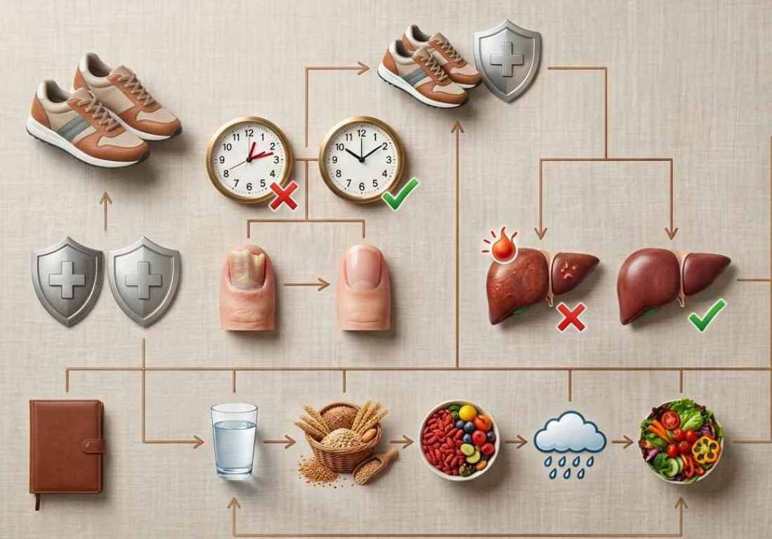 Ngủ đủ giấc, hạn chế rượu bia là những cách đơn giản để bảo vệ gan. Ảnh có sự hỗ trợ của AI
