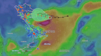 Forecast of the path of the tropical depression in the next 24 hours and affected areas