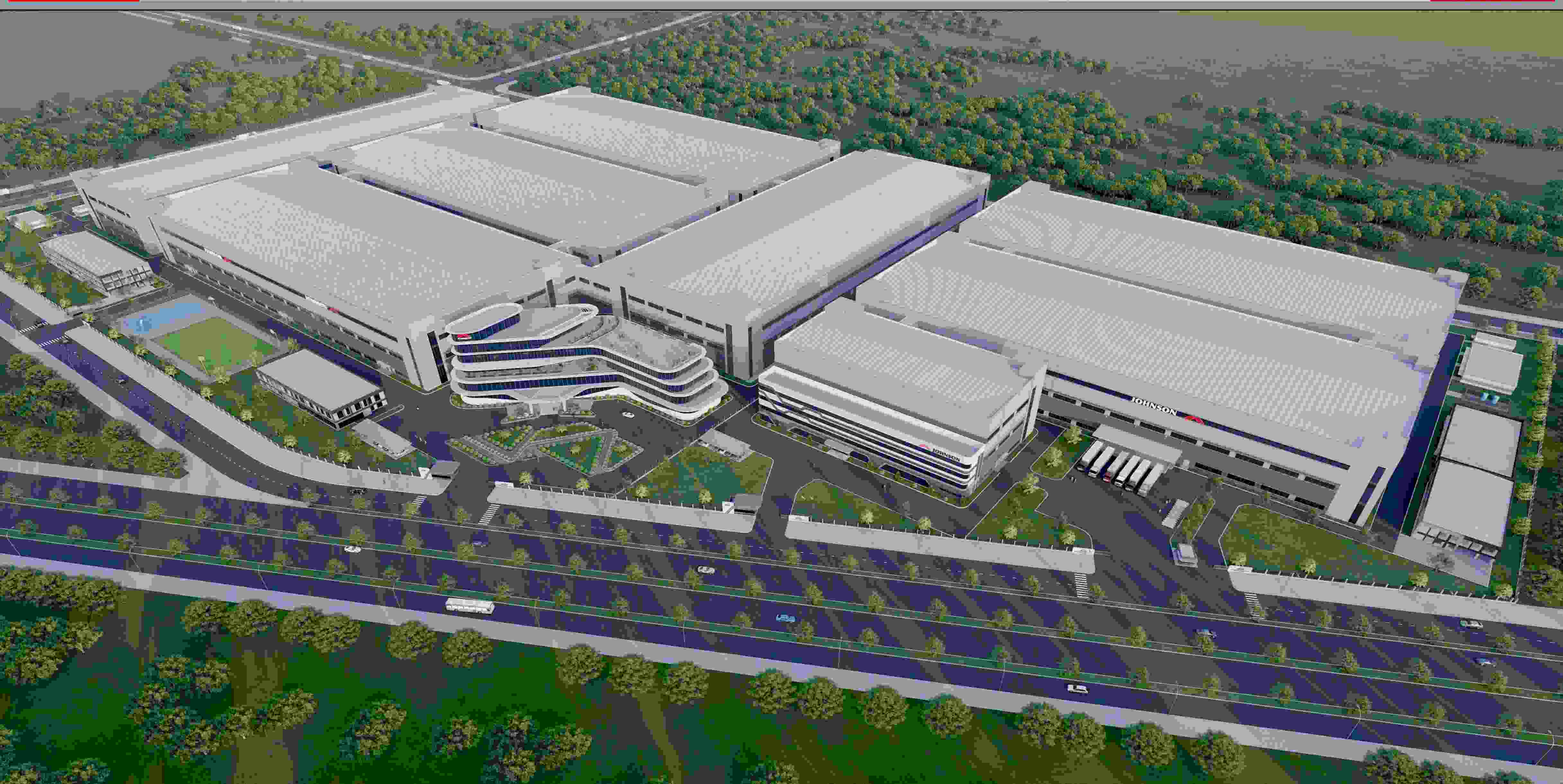 Perspective of Johnson Health Tech's factory No. 2 in Thuan Thanh I Industrial Park, Bac Ninh province. Photo: Bac Ninh Electronic Information Portal