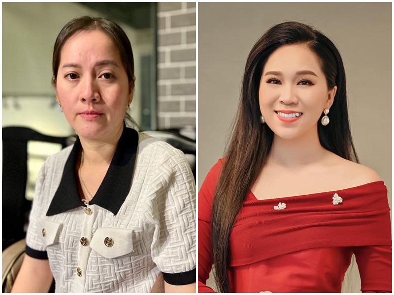 Hong Loan (adopted daughter of Vu Linh) and Hong Phuong. Photo: Provided by artist, Hoang Anh.