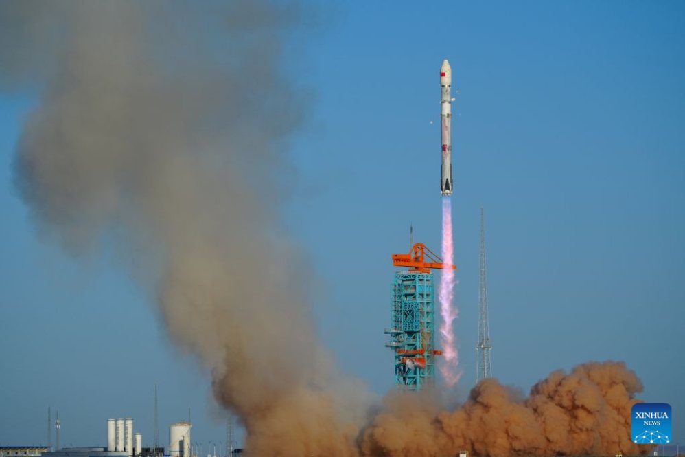 China's Zhuque-3 rocket leaves the launch pad. Photo: Xinhua