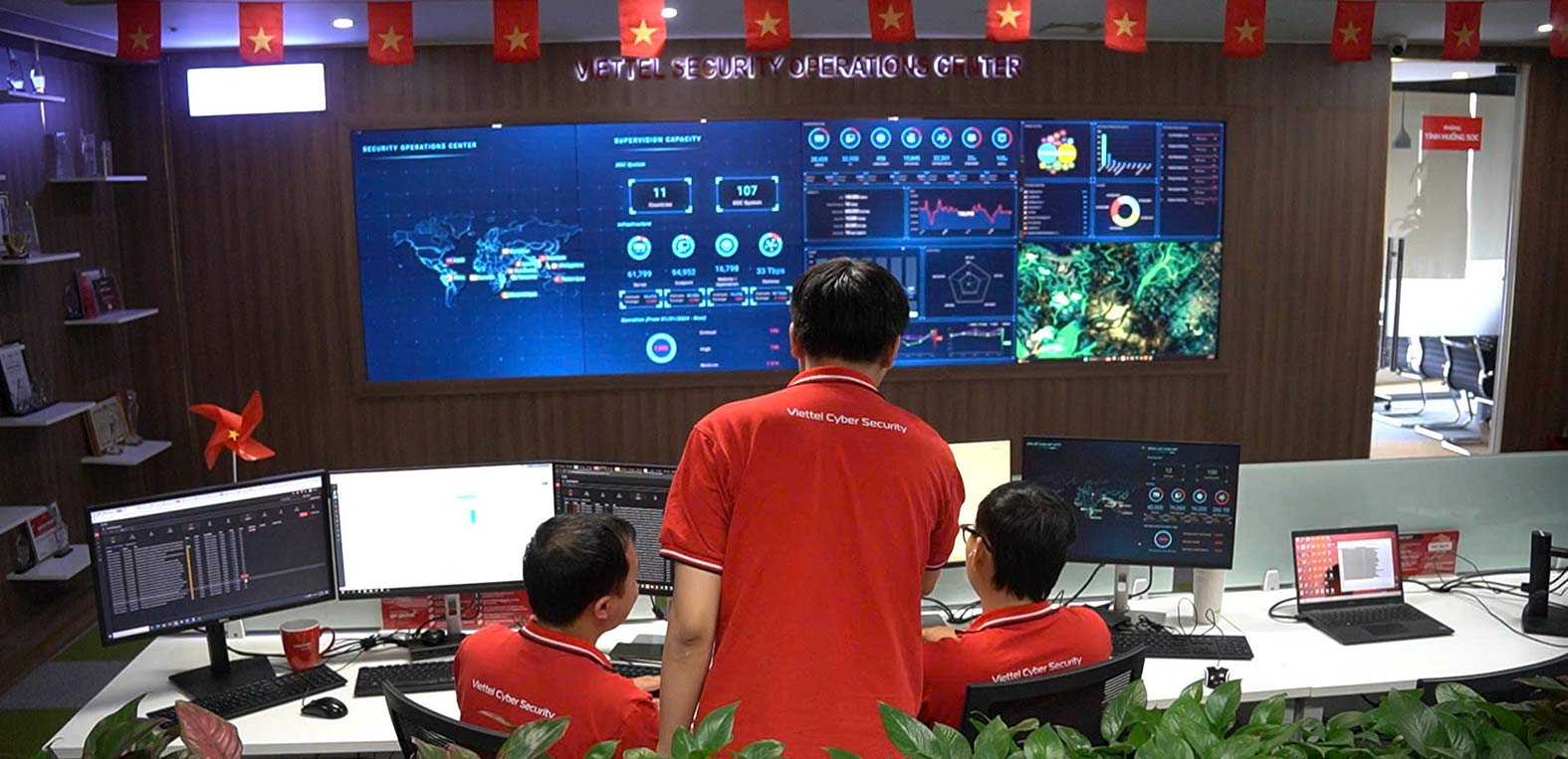 Viettel's Network Security Operations Center. Photo: Viettel