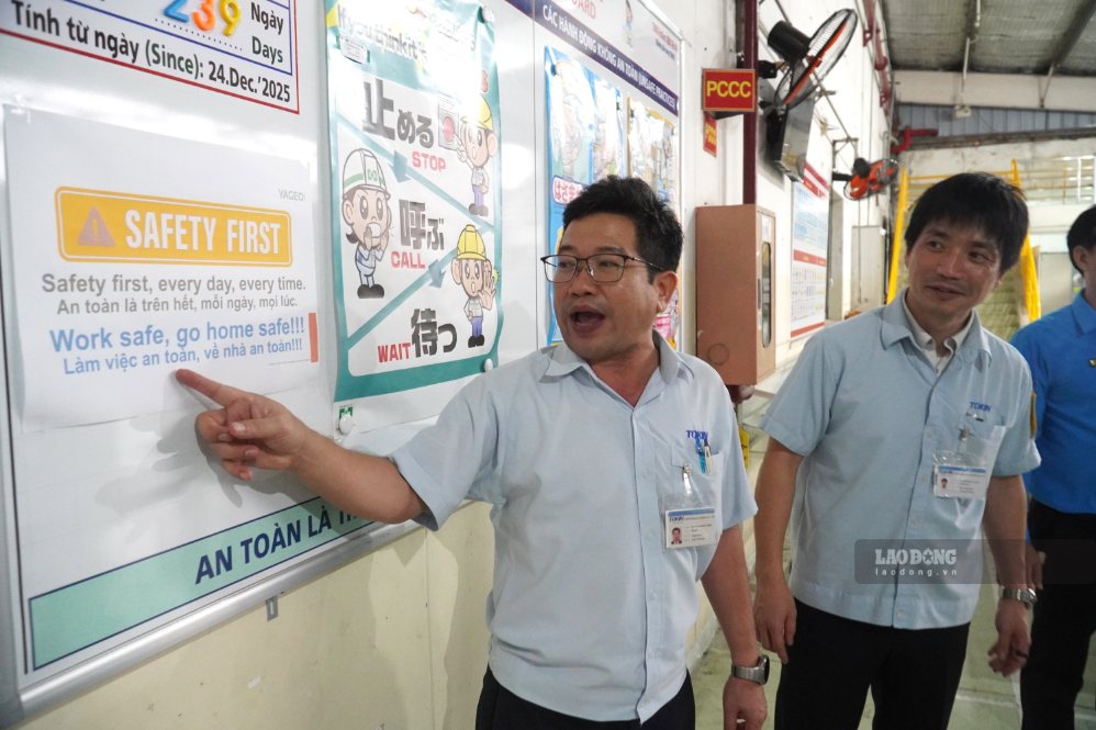 An toàn lao động được Công ty quan tâm coi trọng. Ảnh: HAC