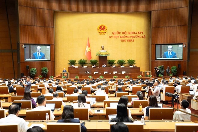 Today, National Assembly deputies discuss the draft Penal Code (amended). Photo: Quochoi. vn