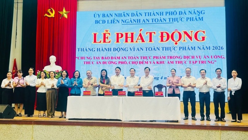 Đà Nẵng phát động Tháng hành động vì an toàn thực phẩm năm 2026. Ảnh: Sở Y tế Đà Nẵng
