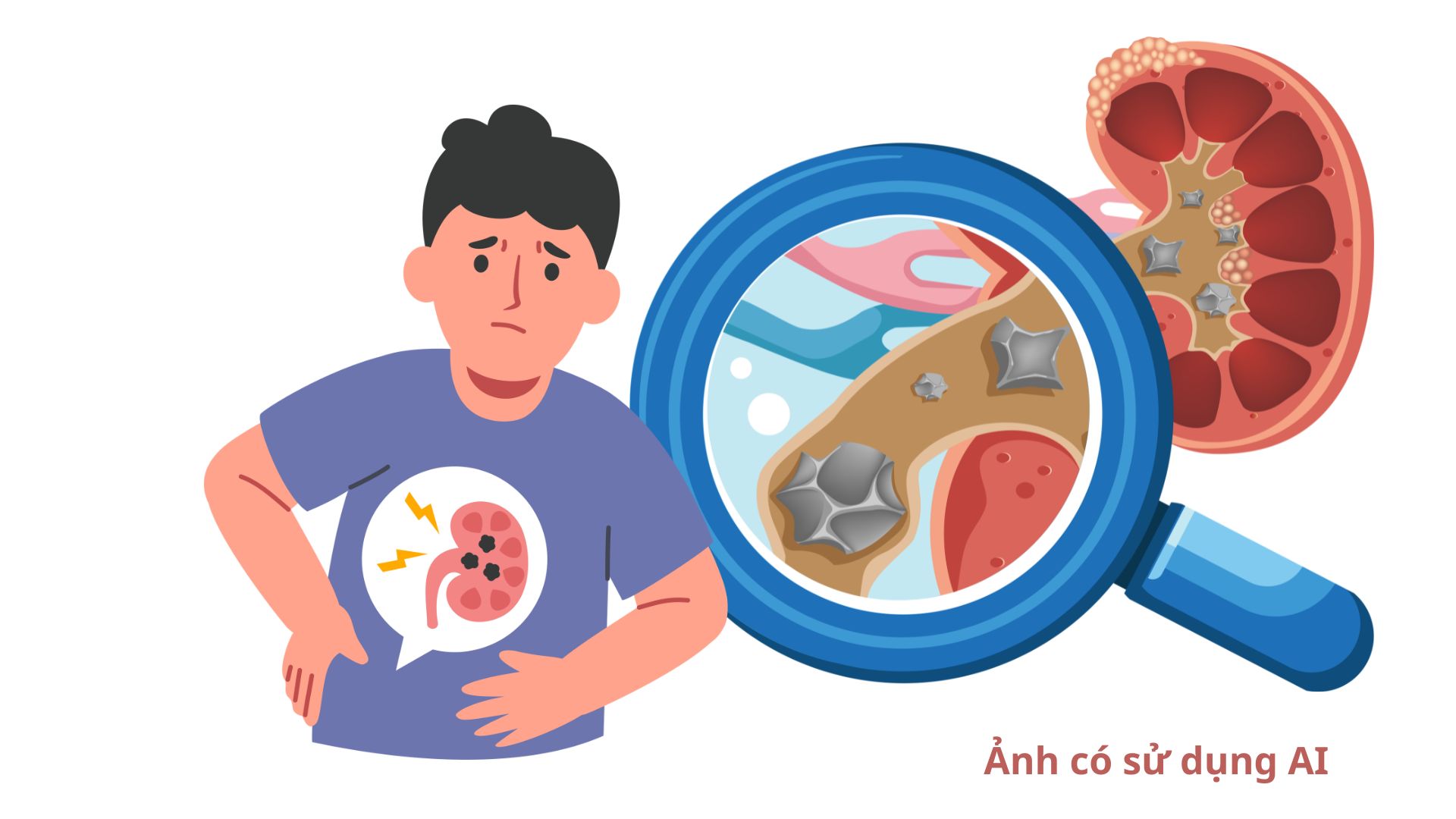 Unreasonable eating and drinking will increase the risk of affecting kidney function. Photos using AI: Huong Son