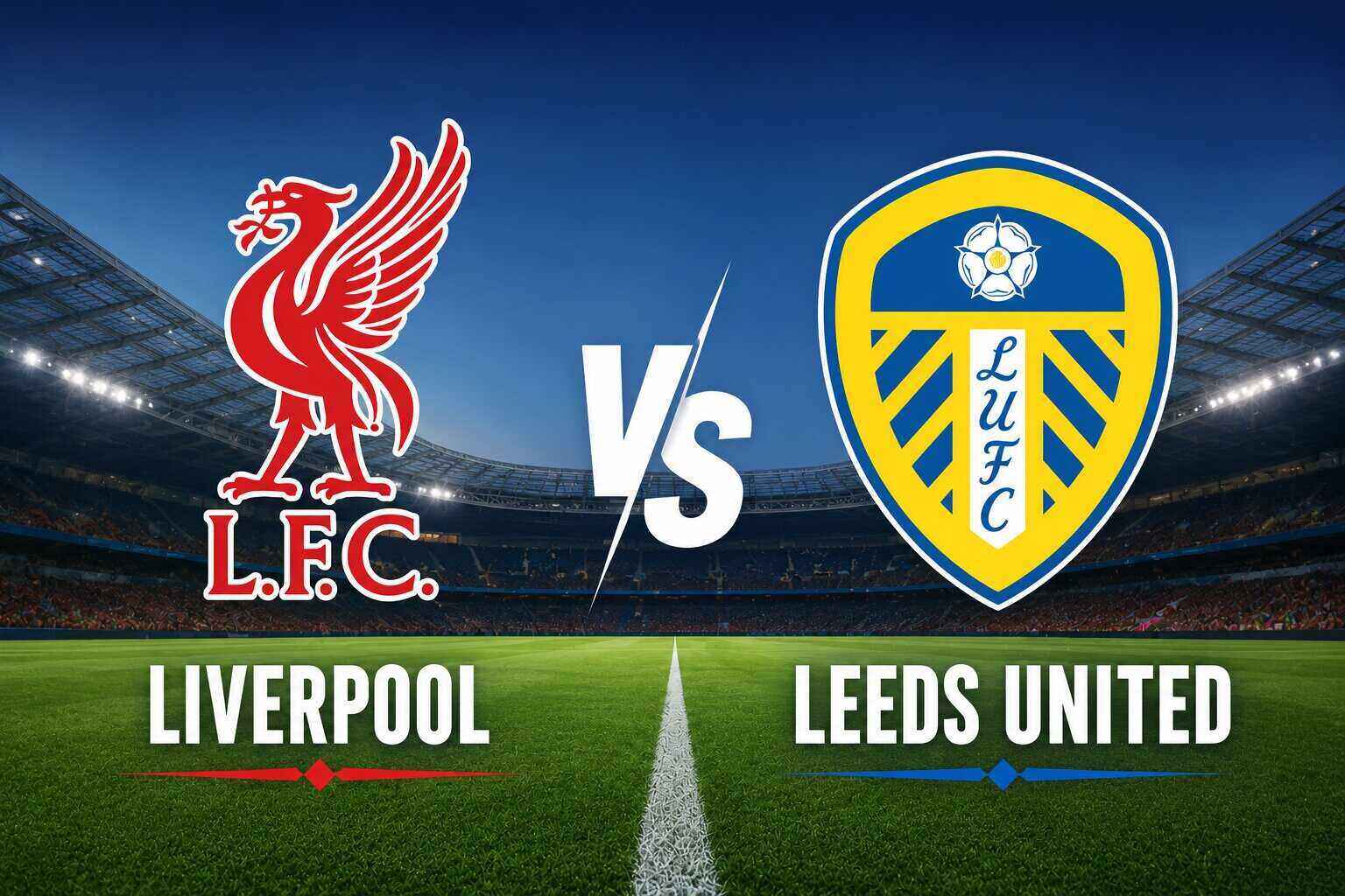 Commentaire de football Liverpool contre Leeds United.  Graphisme : Dieu Anh