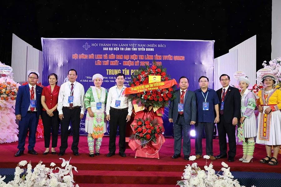 Tuyen Quang currently has 8 religious organizations recognized or certified for registration of operation by the State. Photo: Department of Religious Affairs of Tuyen Quang province