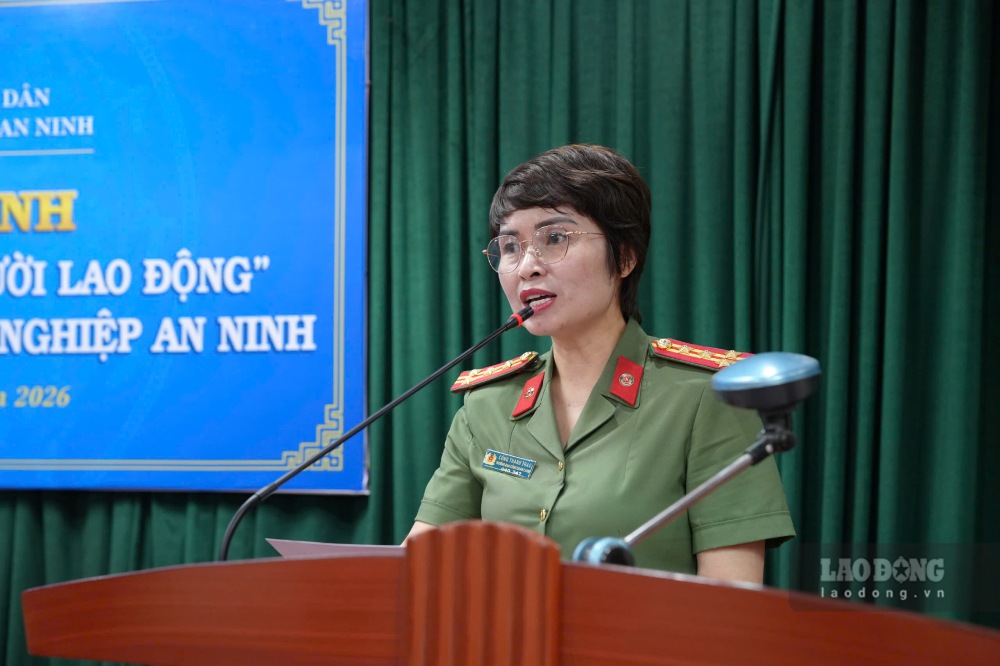 According to Colonel Cong Thanh Thao, in the period 2025-2030, the People's Police Trade Union will implement 3 plans to make the emulation movement closely linked to professional tasks. Photo: Quynh Chi