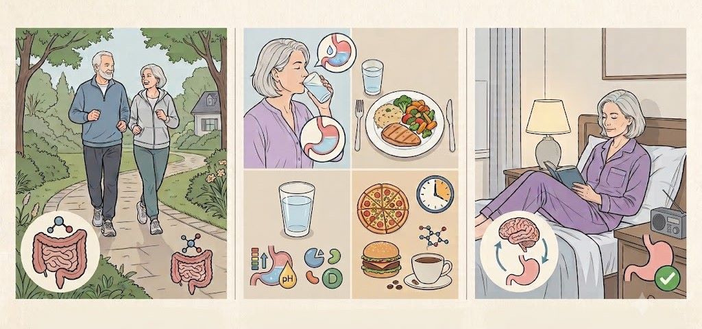 Adjusting a few small habits after dinner helps improve digestive health. Photo created by AI
