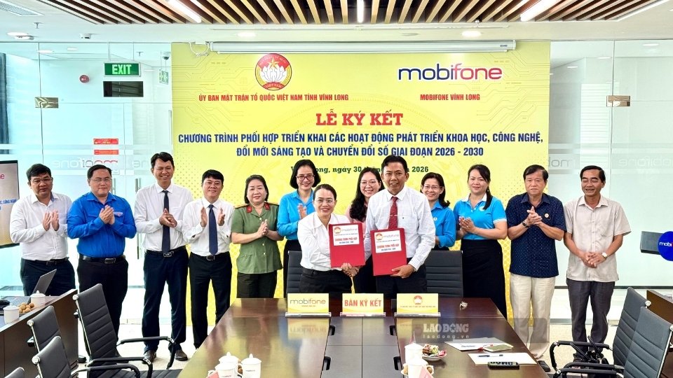 Vinh Long Front promotes coordination to implement digital transformation activities, contributing to improving the effectiveness of Front work. Photo: Hoang Loc