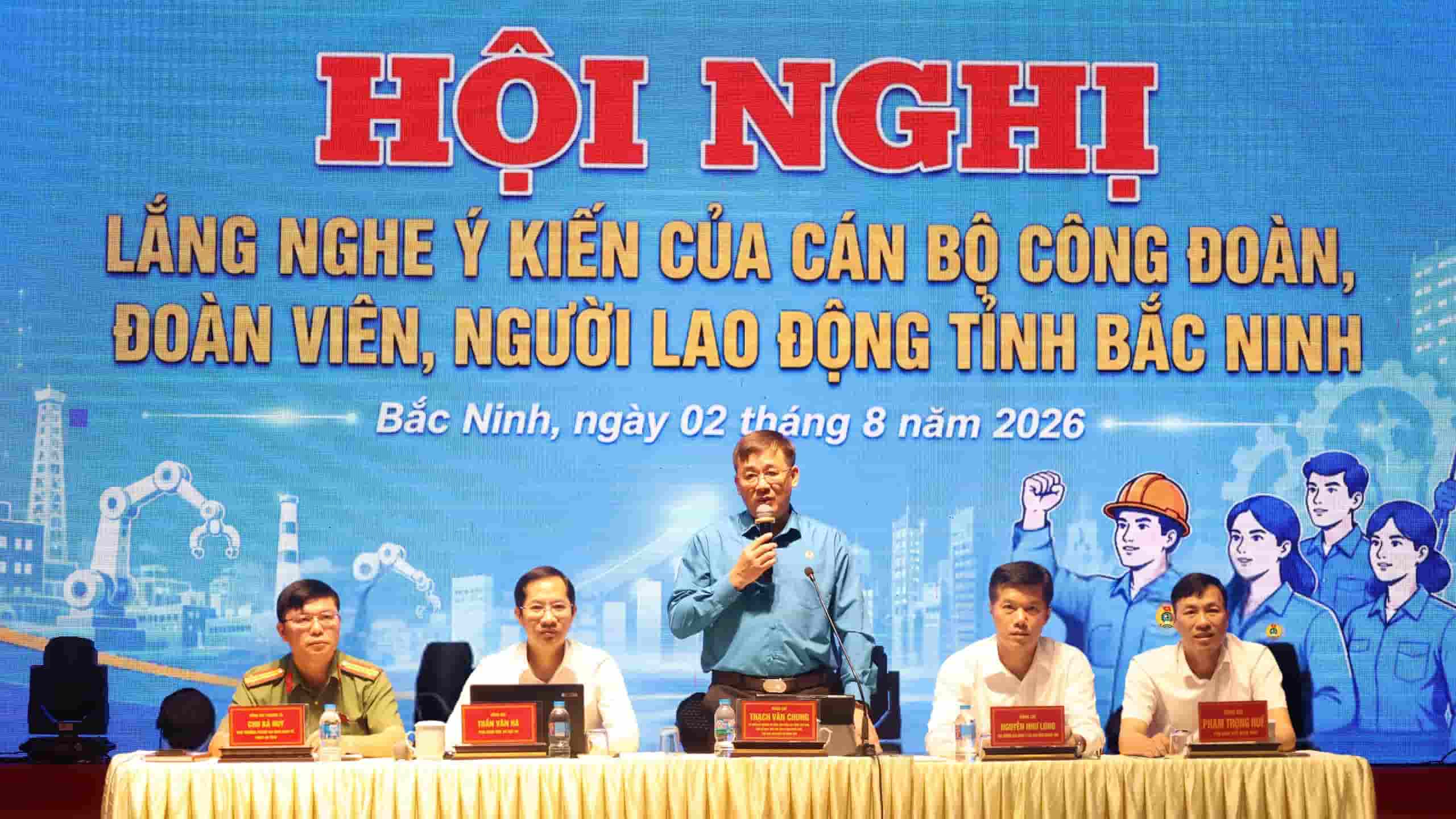 Hội nghị gặp gỡ, tiếp xúc, trao đổi trực tiếp với cán bộ công đoàn, đoàn viên, người lao động trên địa bàn tỉnh Bắc Ninh năm 2026.