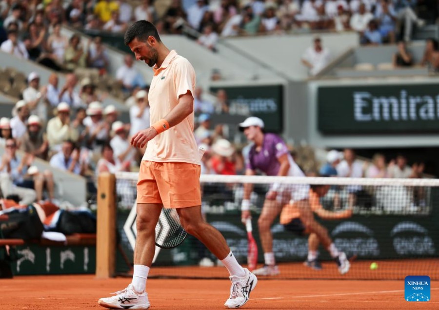 Novak Djokovic eliminated early at Roland Garros. Photo: Xinhua