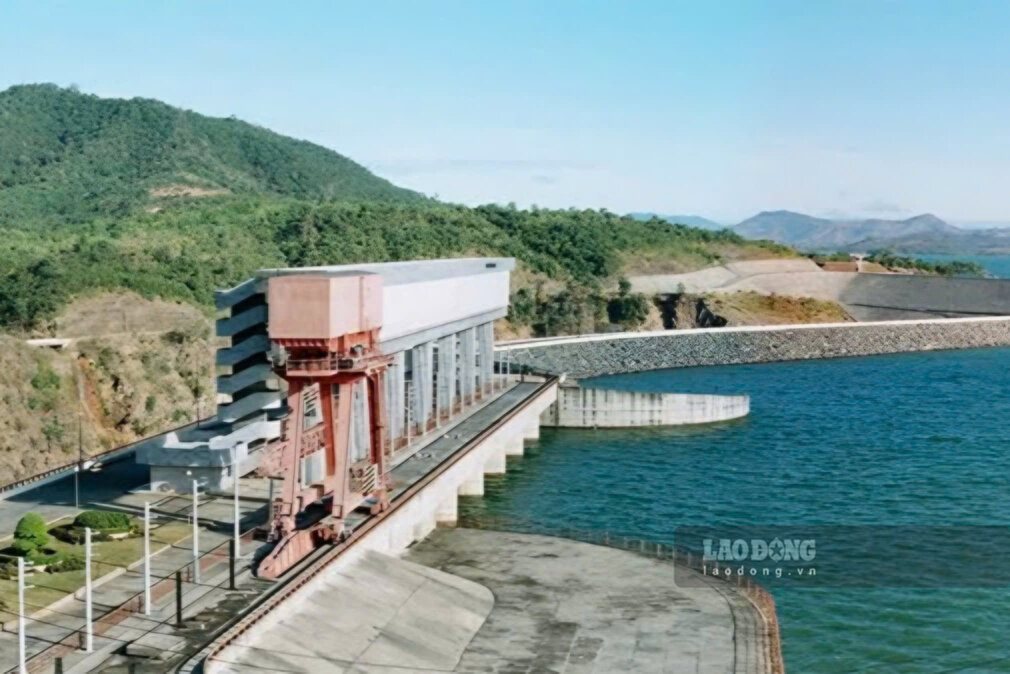 The water level of Ialy Hydropower reservoir on August 2 is at 498.11 m. Photo: Thanh Tuan