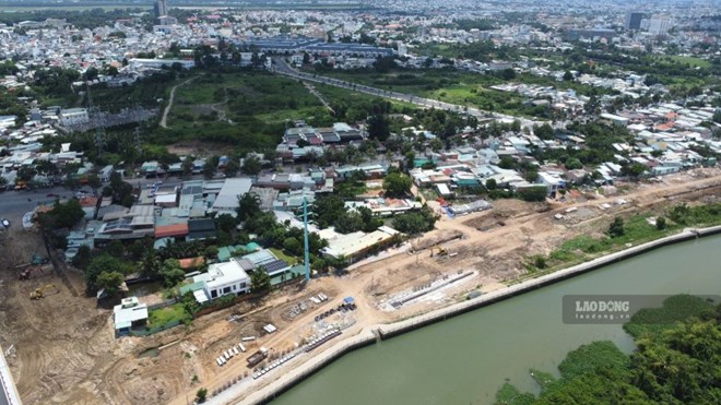 Dự án Đường ven sông Cái qua phường Trấn Biên và phường Tam Hiệp (Đồng Nai) có chiều dài tuyến gần 4,6km. Ảnh: HAC