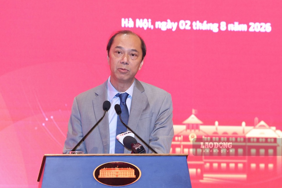 Vietnamese Ambassador to the US Nguyen Quoc Dung speaks at the 22nd National Foreign Affairs Conference. Photo: Hai Nguyen