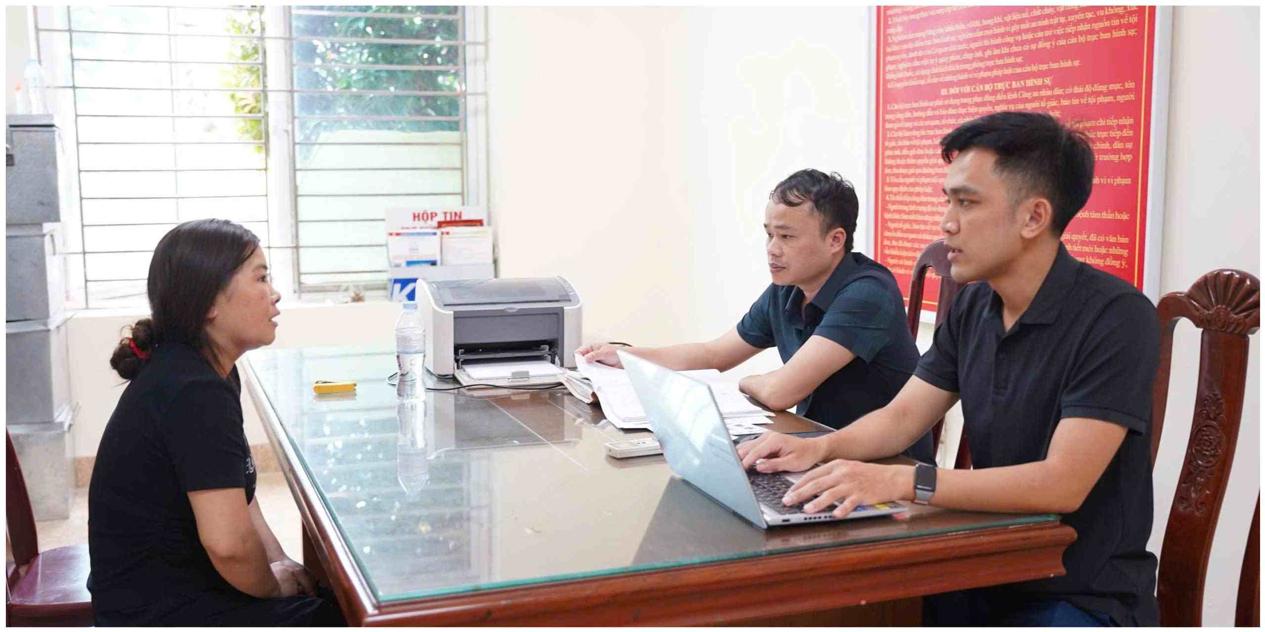 Giàng Thị Mai đã đến cơ quan công an đầu thú sau 2 năm lẩn trốn. Ảnh: Công an Điện Biên