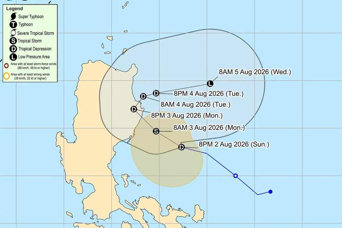 La depresión tropical cerca del Mar del Este está a punto de fortalecerse hasta convertirse en tormenta. Foto: PAGASA