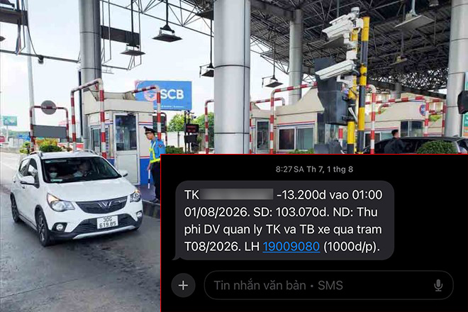 Many vehicle owners pasting ePass cards wonder about this monthly periodic fee. Photo: The Ky - Huu Chanh