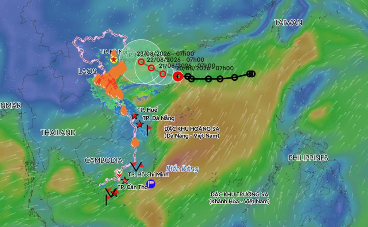Tropical depression has made landfall on Hainan Island (China). Photo: Vietnam Disaster Monitoring System