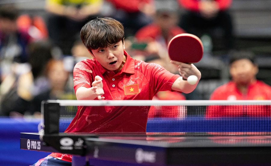 Tennis player Tran Mai Ngoc. Photo: Minh Dan