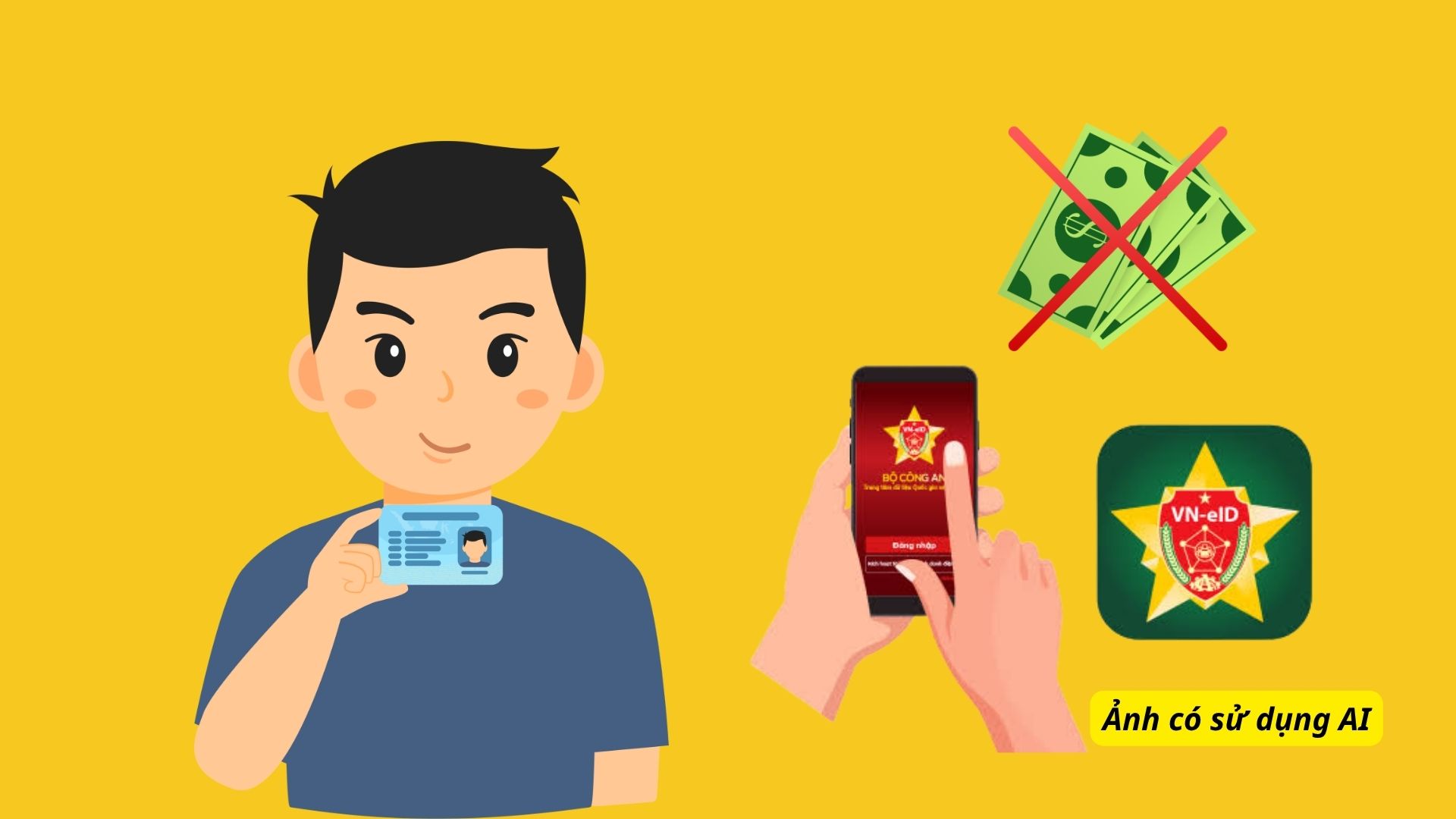 With VNeID level 2, people are exempted from renewing citizen ID cards. Graphics: AI