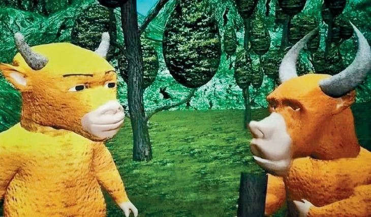 Scene in the animated film "Nguu Lai". Photo Xinhua
