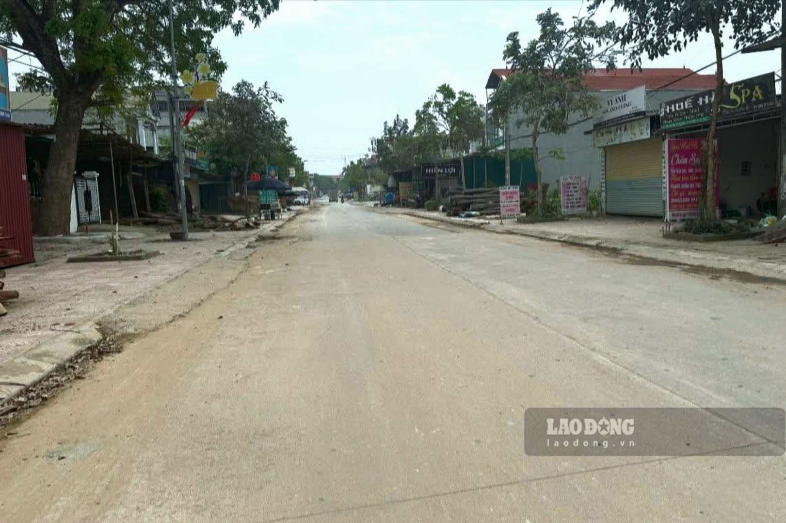 Tuyến ĐT.307 thuộc địa phận thị trấn Hoa Sơn, huyện Lập Thạch trước đây, nay là xã Liên Hòa, tỉnh Phú Thọ. Ảnh: Bùi Trang