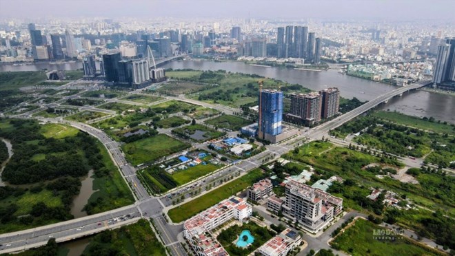 Ho Chi Minh City has finalized the auction plan for 5 Thu Thiem land plots in September. Photo: Anh Tu
