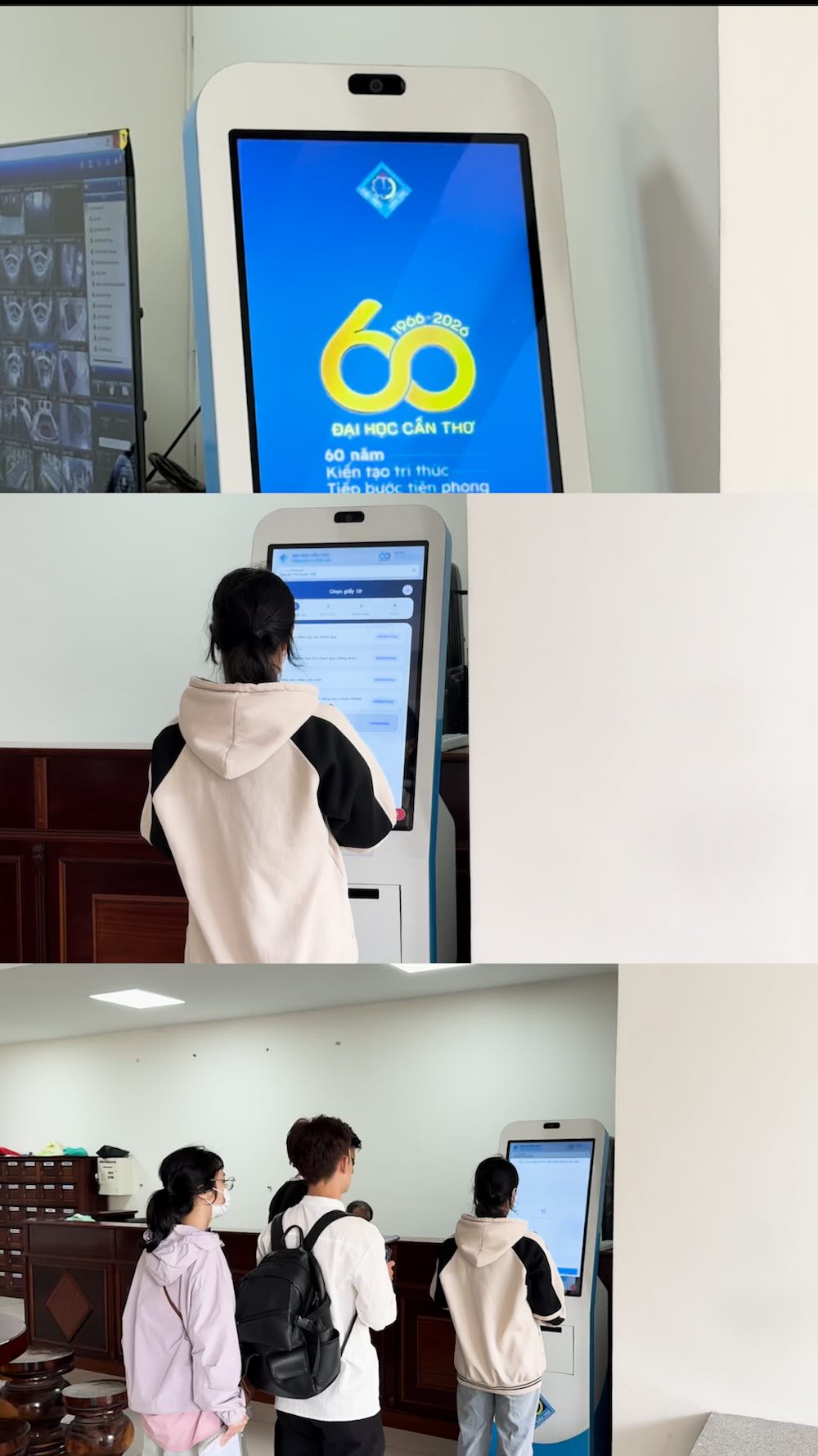 Sinh viên Đại học Cần Thơ hào hứng với Kiosk cấp giấy tờ tự động