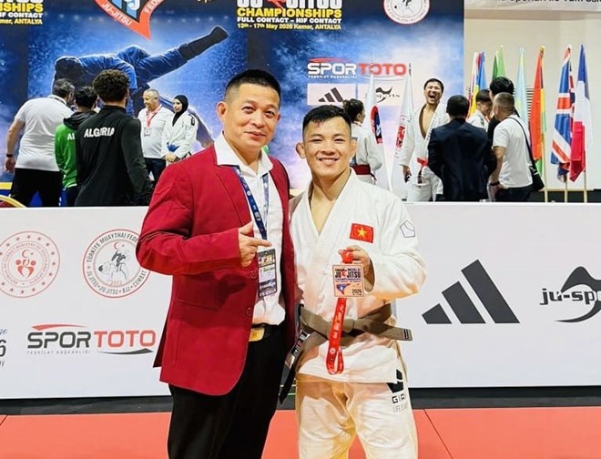 Martial artist Dao Hong Son continues to participate in the 2026 Southeast Asian Jujitsu Championships. Photo: Tien Bui