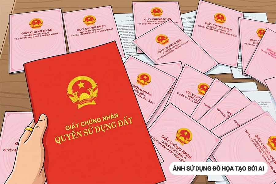 Answering the question of first-time issuance of red books for 3 households using the same land plot