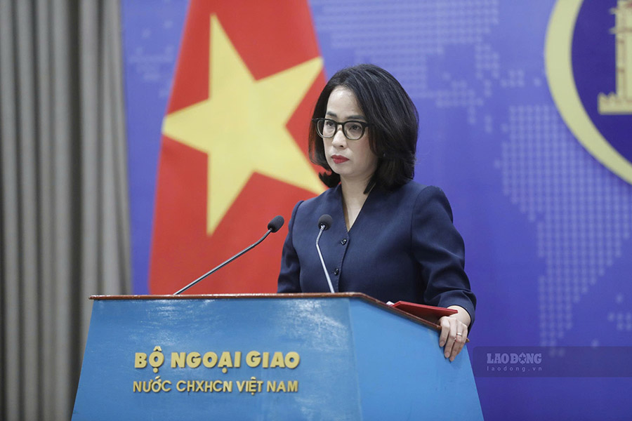 Spokesperson of the Vietnamese Ministry of Foreign Affairs Pham Thu Hang. Photo: Hai Nguyen