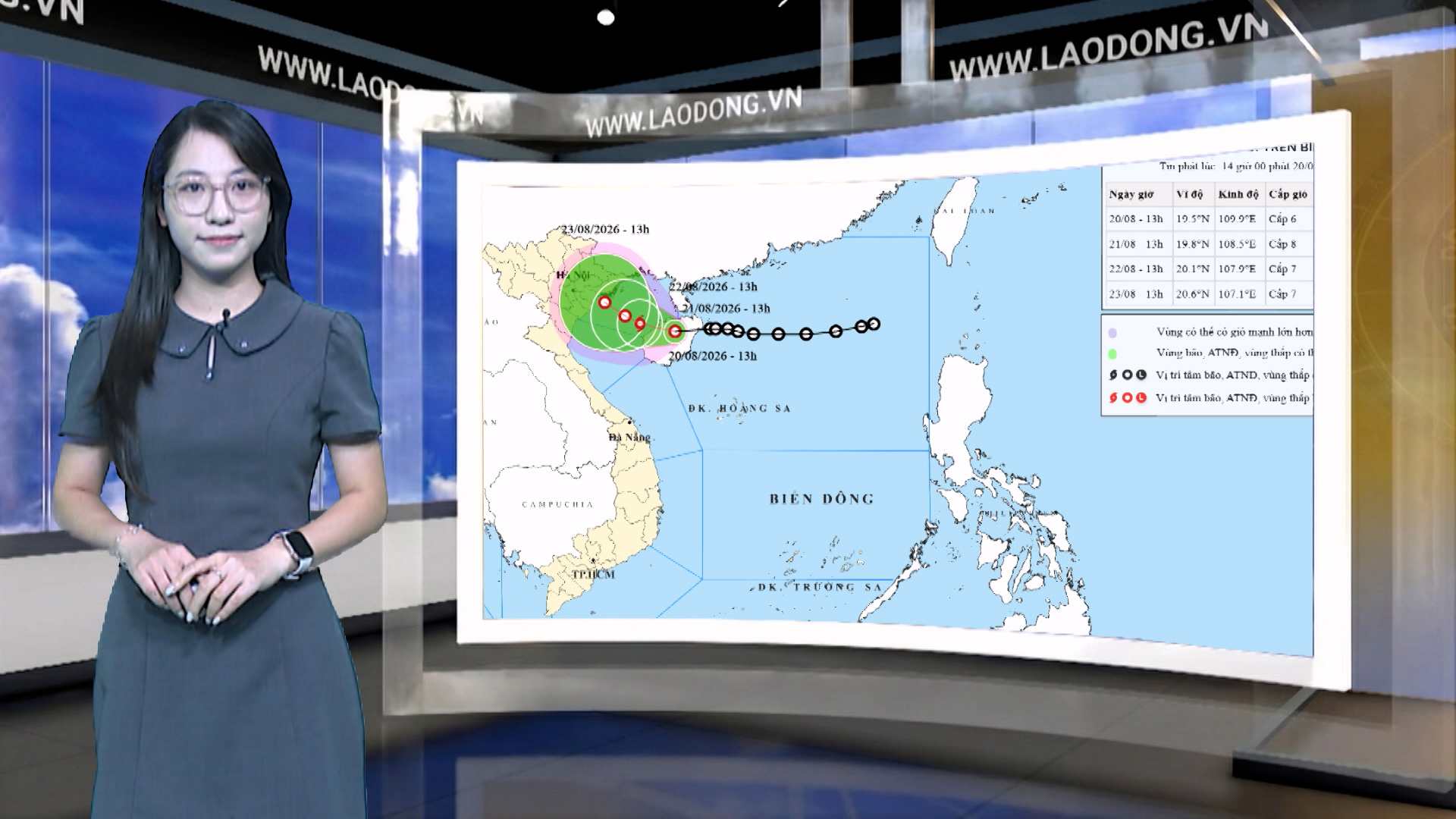 Weather forecast tonight and tomorrow August 21st