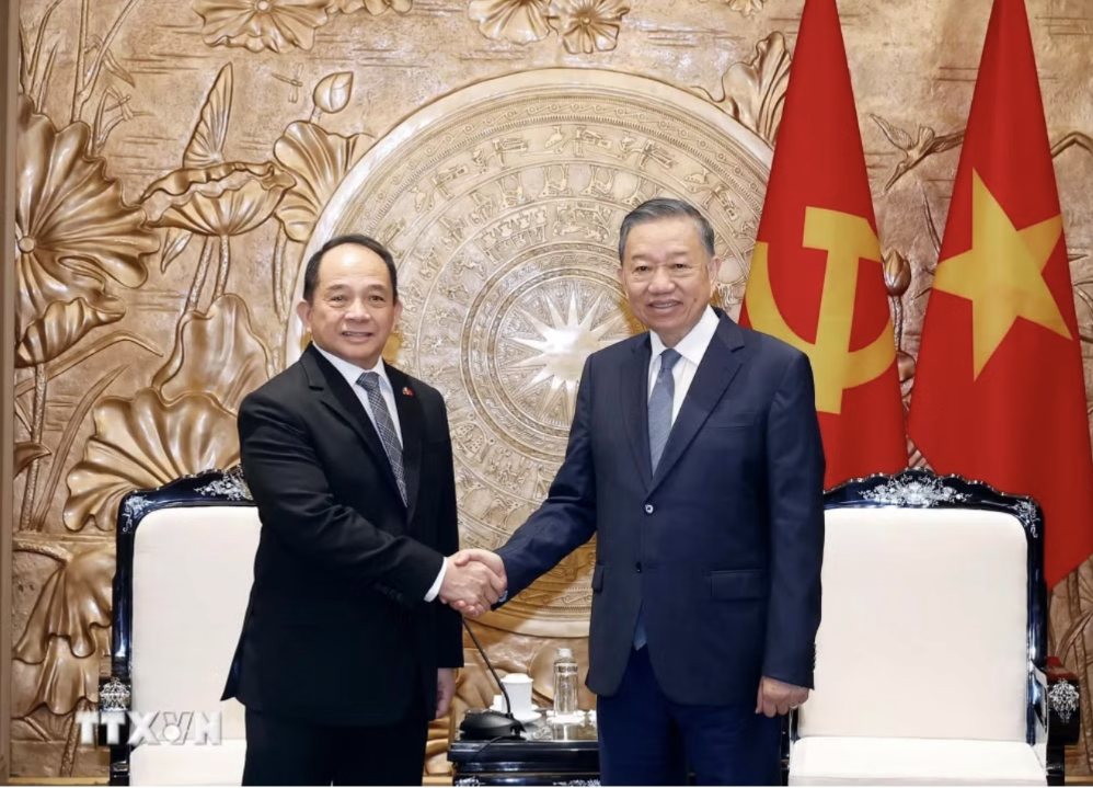 General Secretary and President To Lam receives Advisor to the National Security Council of the Philippines Eduardo San Lorenzo Oban Jr. Photo: VNA