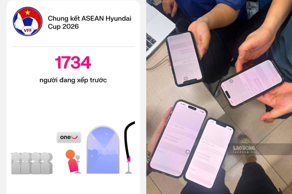 많은 팬들이 베트남과 태국 대표팀 간의 2026년 아세안컵 결승 2차전 티켓을 구하지 못하고 있습니다. 사진: 민퐁