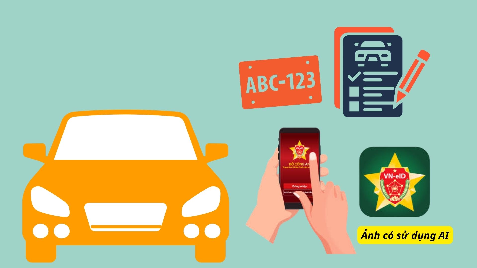 With VNeID level 2, people are exempt from registration fees and license plate issuance fees. Graphics: AI